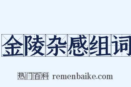 金陵杂感组词是什么意思的图片